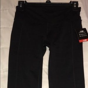 FILA Zipper-Pocket Mid-Rise Fleece black Leggings